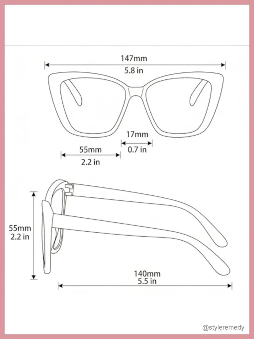 2-Pack Oversized Cat Eye Sunglasses UV400 Protection Square Frame Shades